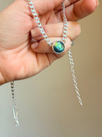 Abalone linked curb chain choker - Jane Sydney Studio