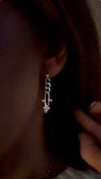 Lacy Bubble Chain Dangle Earrings