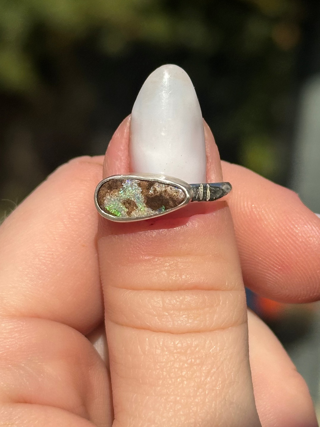 Australian Boulder Opal Ring size 5.5 - Jane Sydney Studio