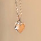 14k sterling silver Bi-metal Heart