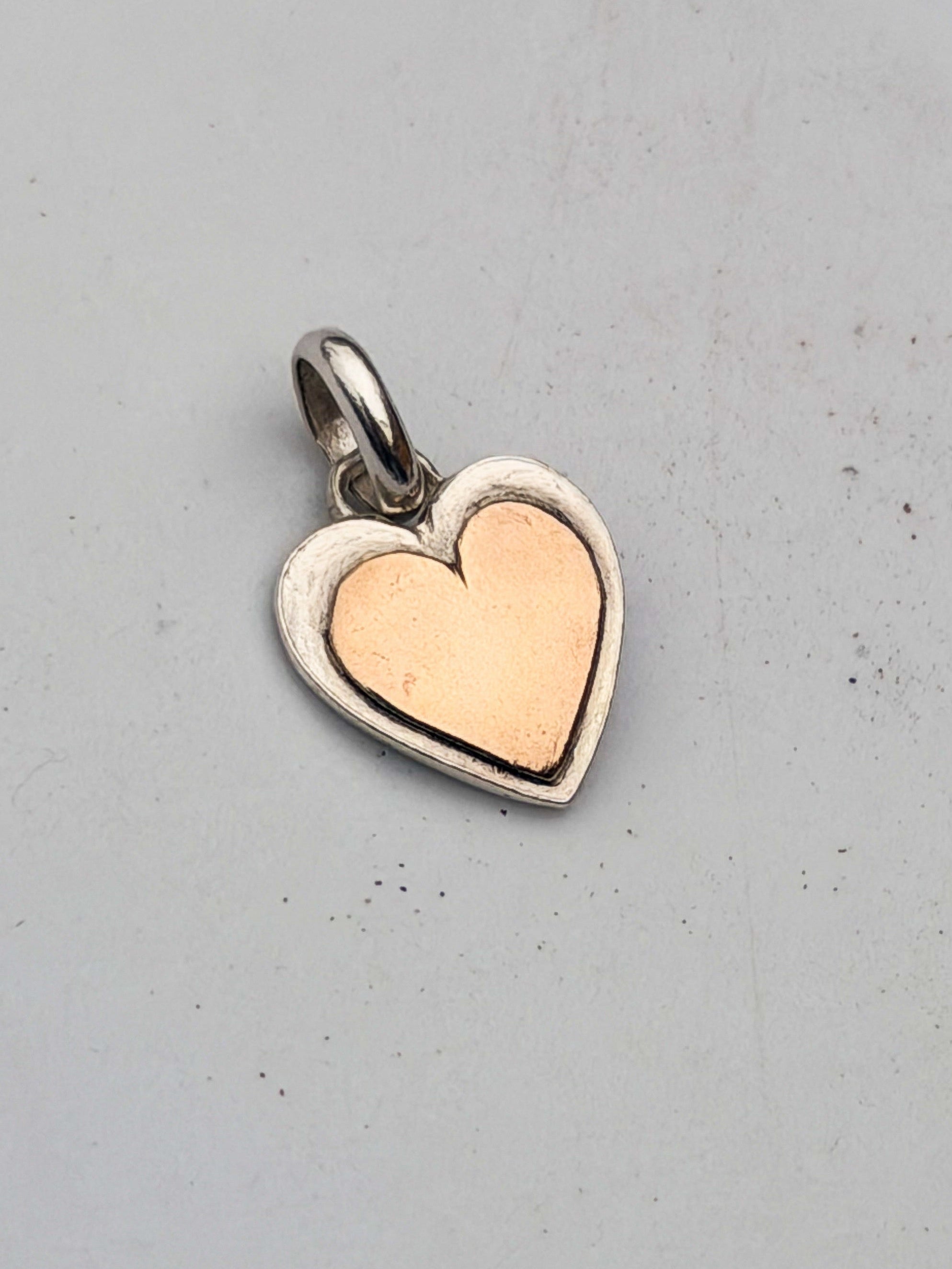 14k sterling silver Bi-metal Heart