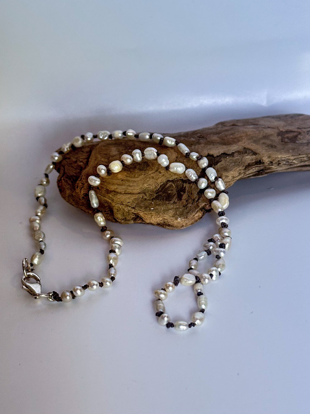 Not your mommas pearls | full strand + dusky melange silk