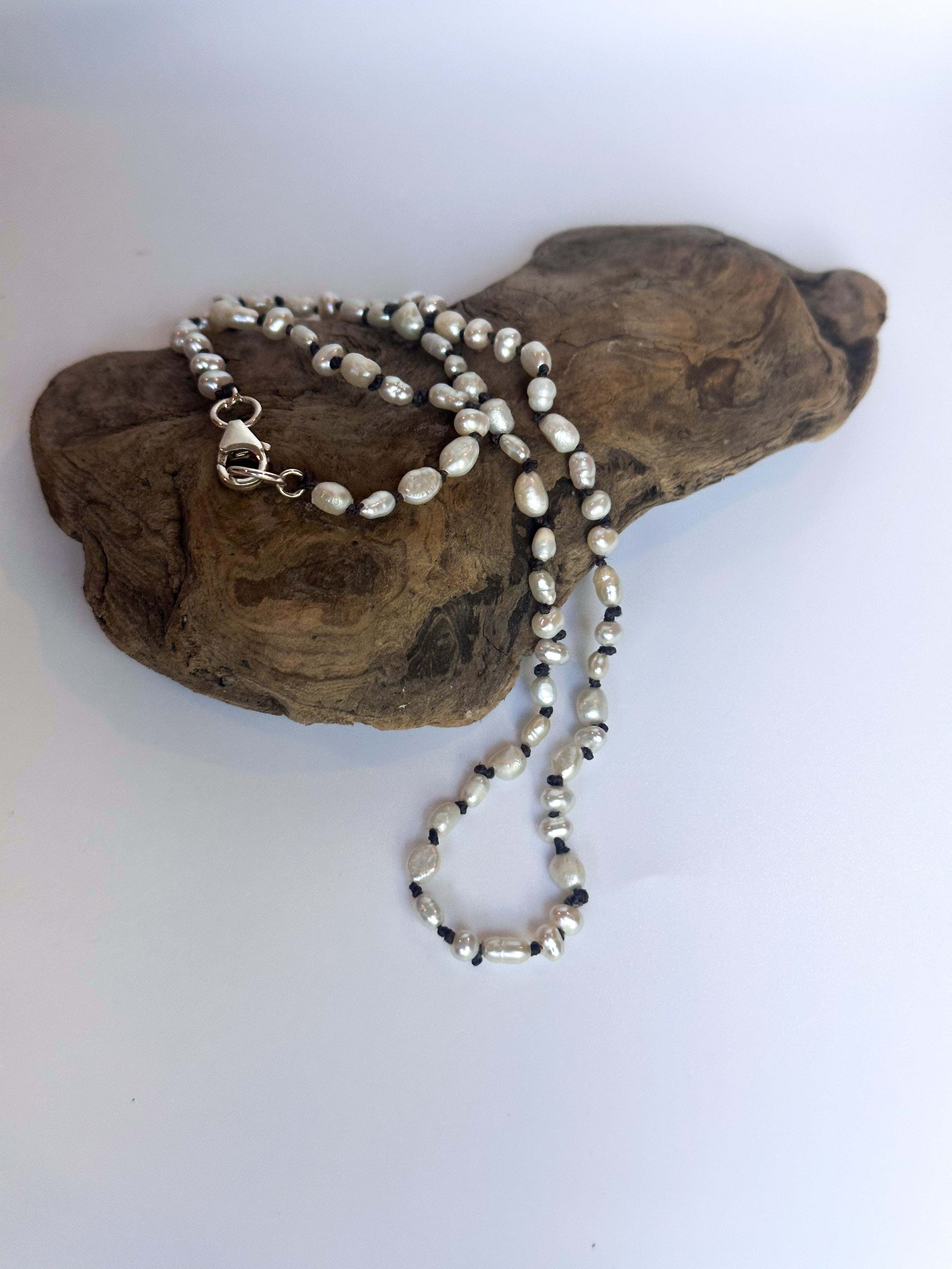 Not your mommas pearls | full strand + dusky melange silk