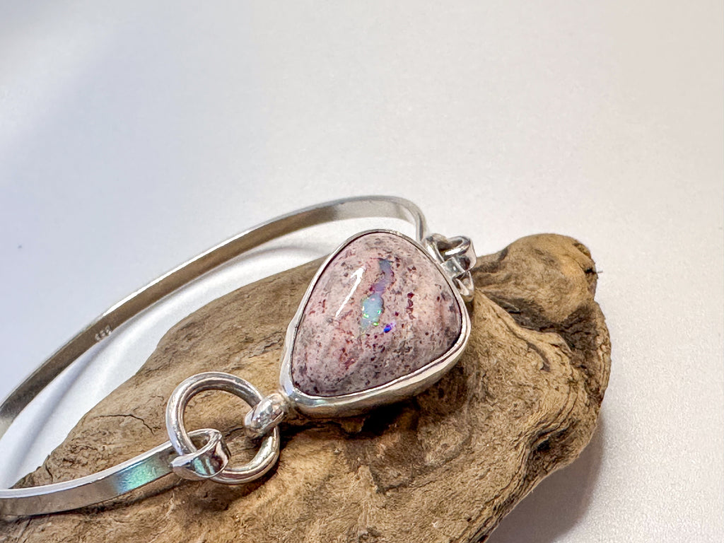 Mexican Cantera Opal Hinge Bracelet - Jane Sydney Studio