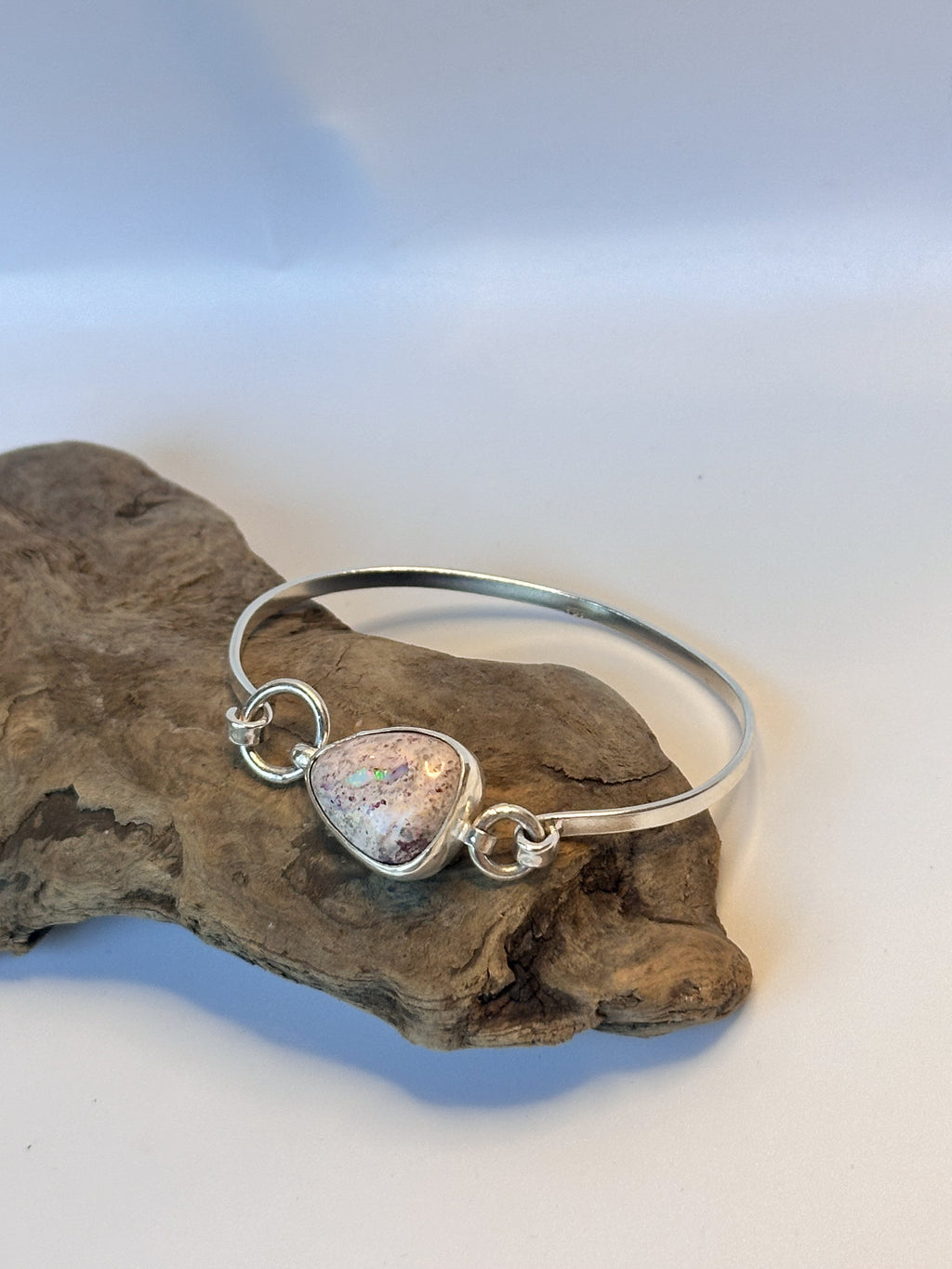 Mexican Cantera Opal Hinge Bracelet - Jane Sydney Studio