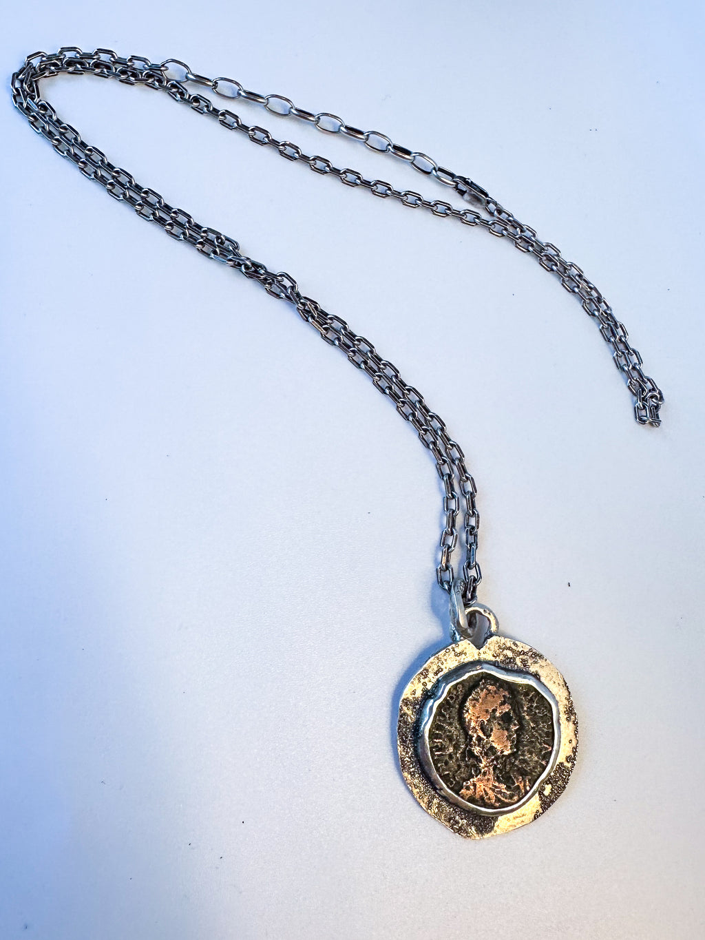 Ancient Roman Coin Pendant Necklace - Jane Sydney Studio