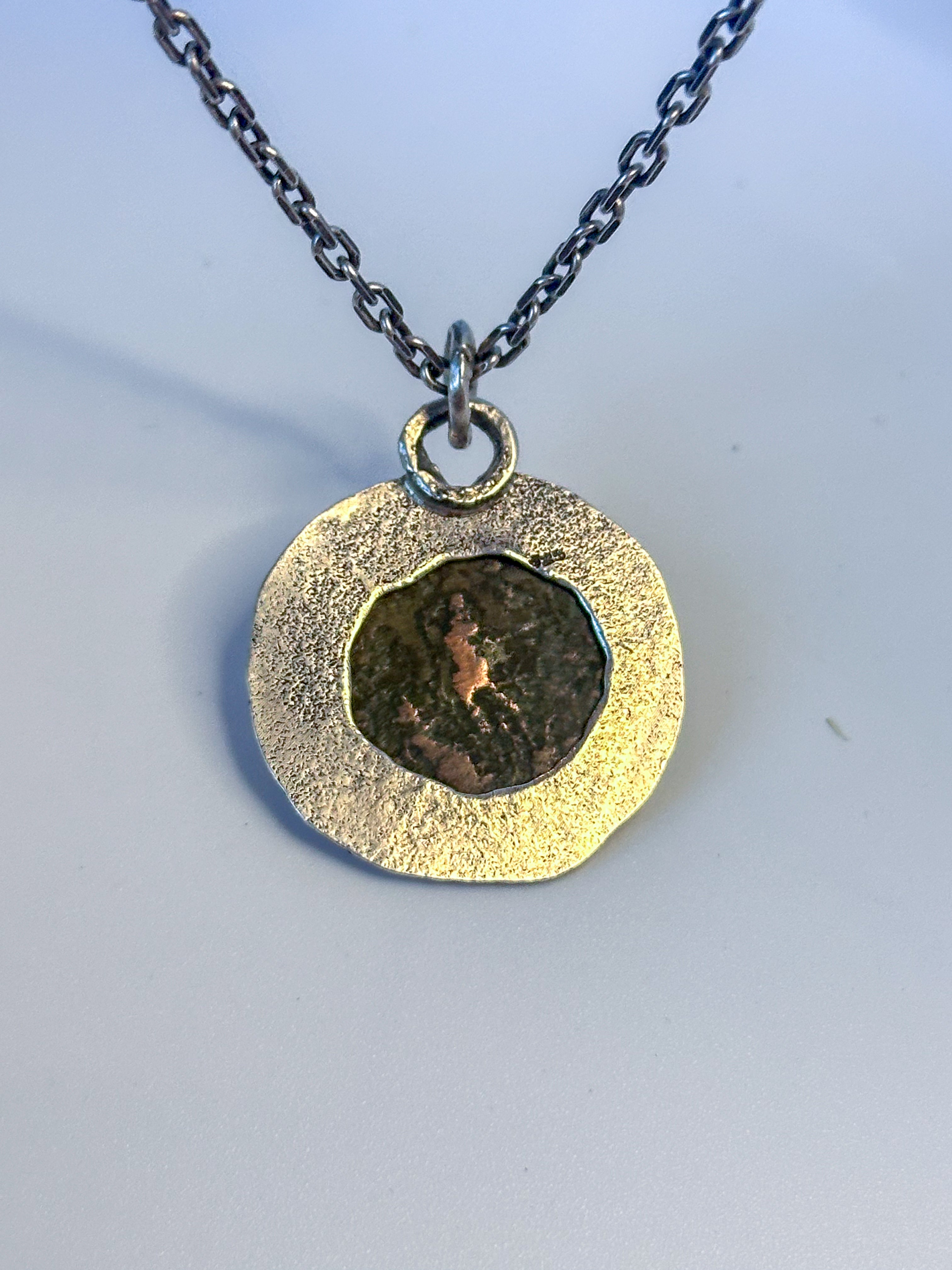Ancient Roman Coin Pendant Necklace