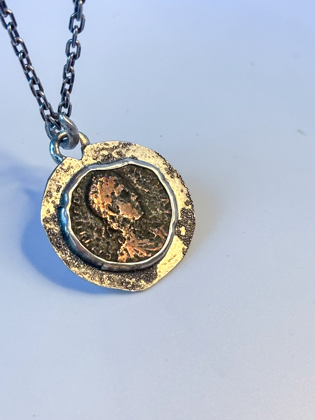 Ancient Roman Coin Pendant Necklace - Jane Sydney Studio