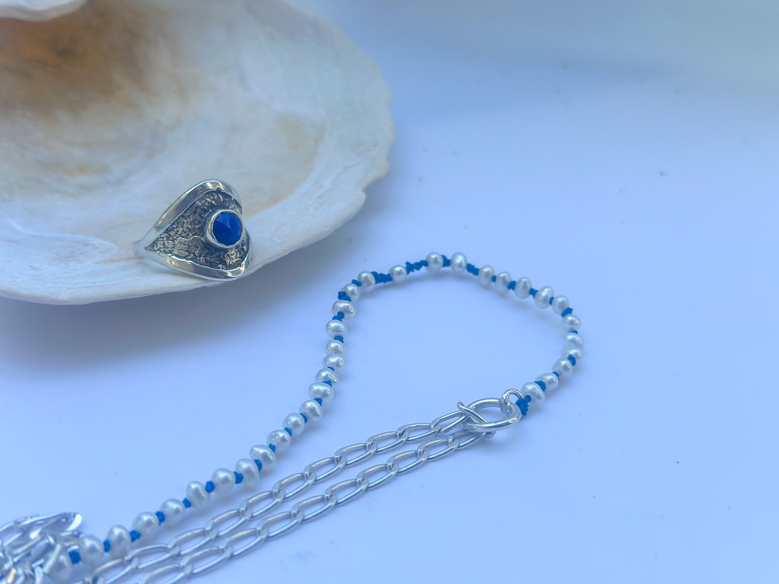 Star Dust Lapis Saddle Ring