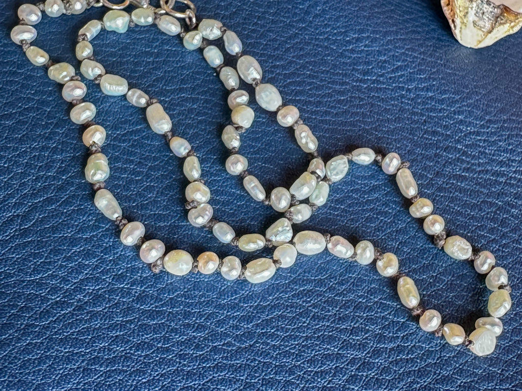 Not your mommas pearls | full strand + dusky melange silk