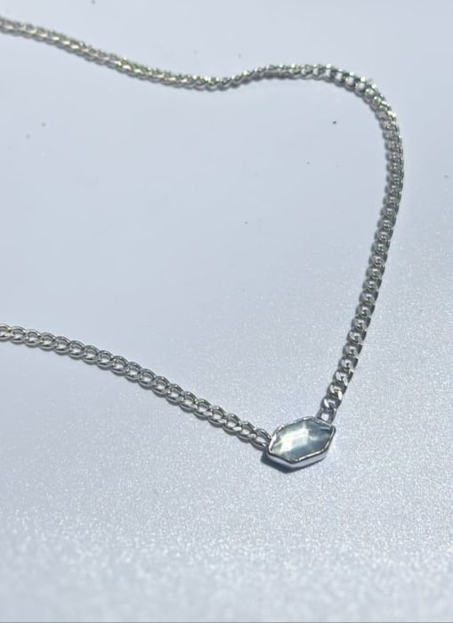 Aquamarine Curb Chain Choker 
