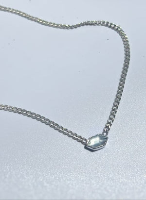 Aquamarine Curb Chain Choker 