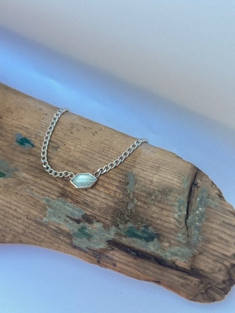 Aquamarine Curb Chain Choker 