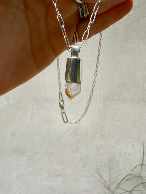 Baby Crystal Point talisman necklace 