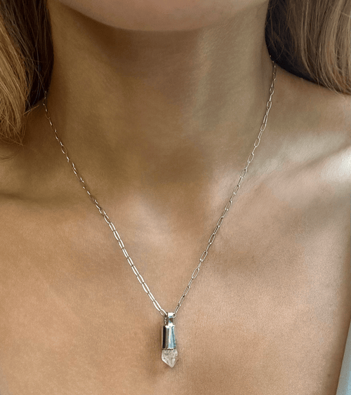 Baby Crystal Point talisman necklace 