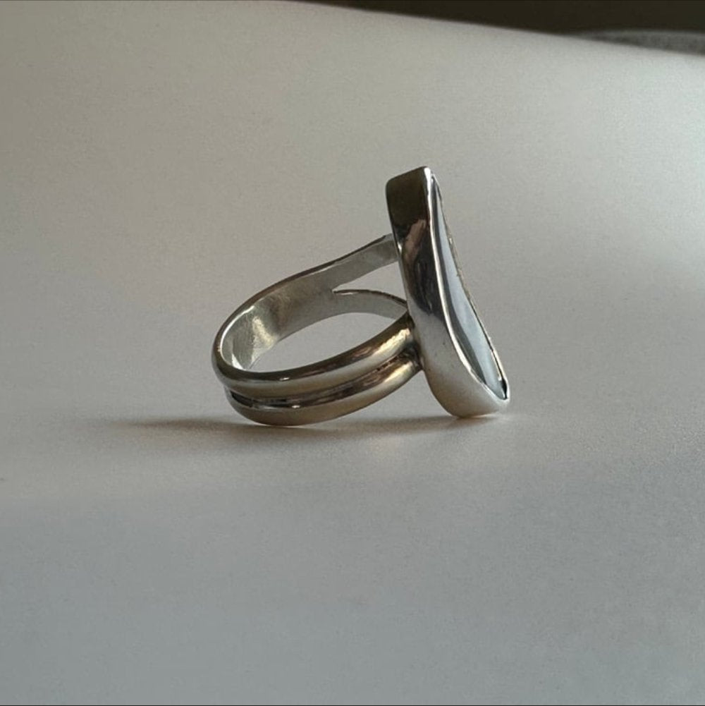 Blurple Boulder Opal Voop Ring | Size 6