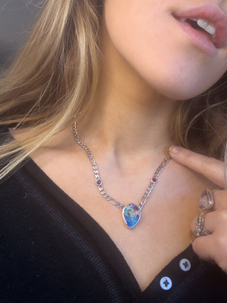 Day Dream Necklace | Australian Boulder Opal & Winza Sapphire 