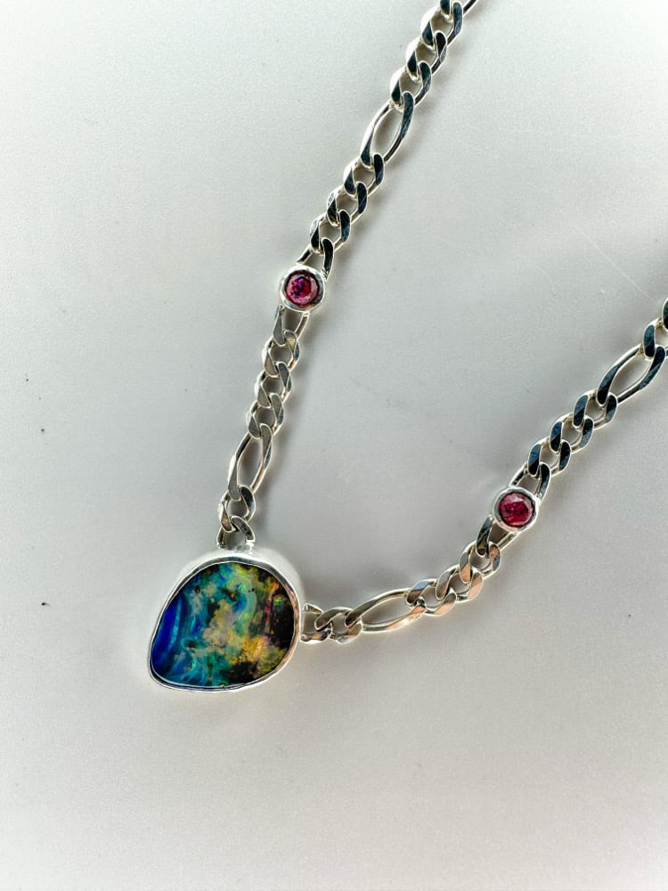Day Dream Necklace | Australian Boulder Opal & Winza Sapphire 