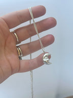 crescent moon face charm // necklace 