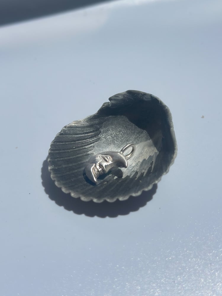 crescent moon face charm // necklace 