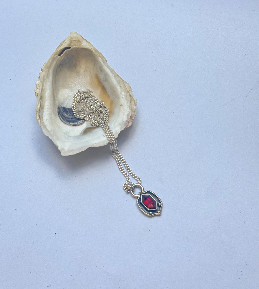 Hessonite Garnet Siren Pendant 