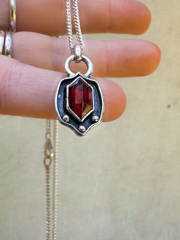 Hessonite Garnet Siren Pendant 