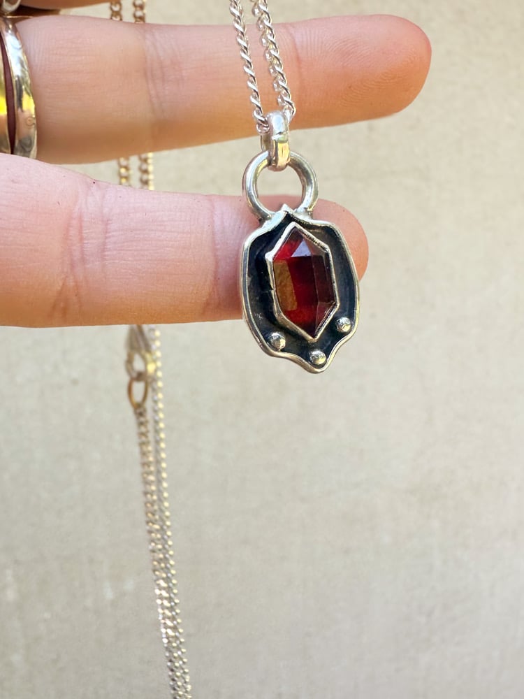 Hessonite Garnet Siren Pendant 
