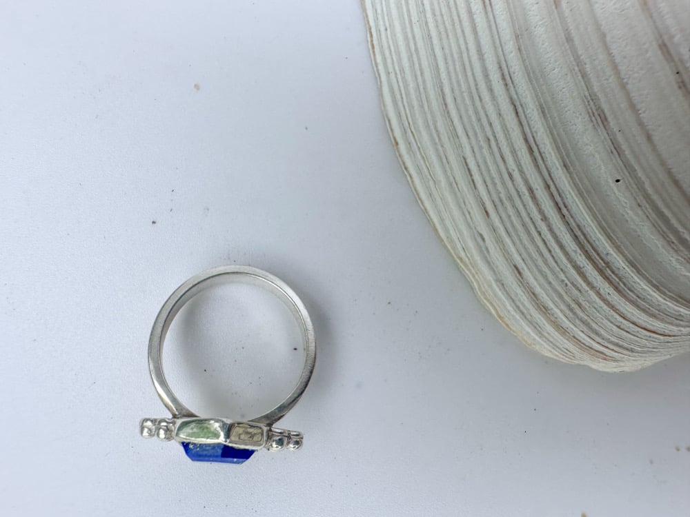 Lapis Bubbled Ring 