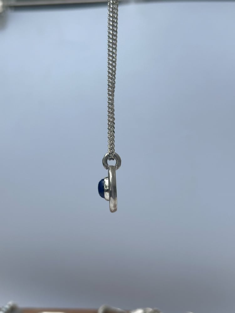 Lapis Ripple Charm Necklace