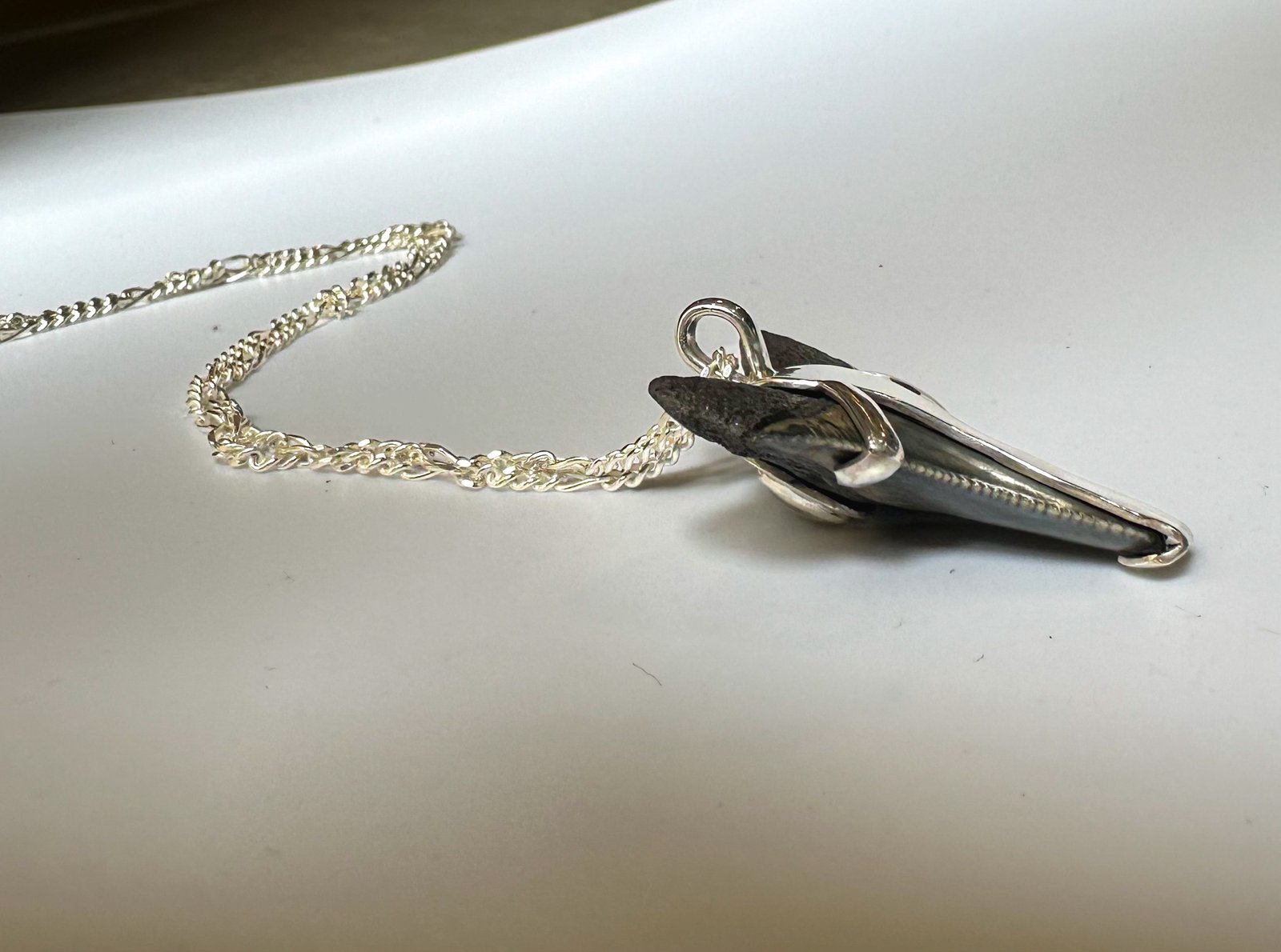 Megalodon Pendant with Australian Opal 