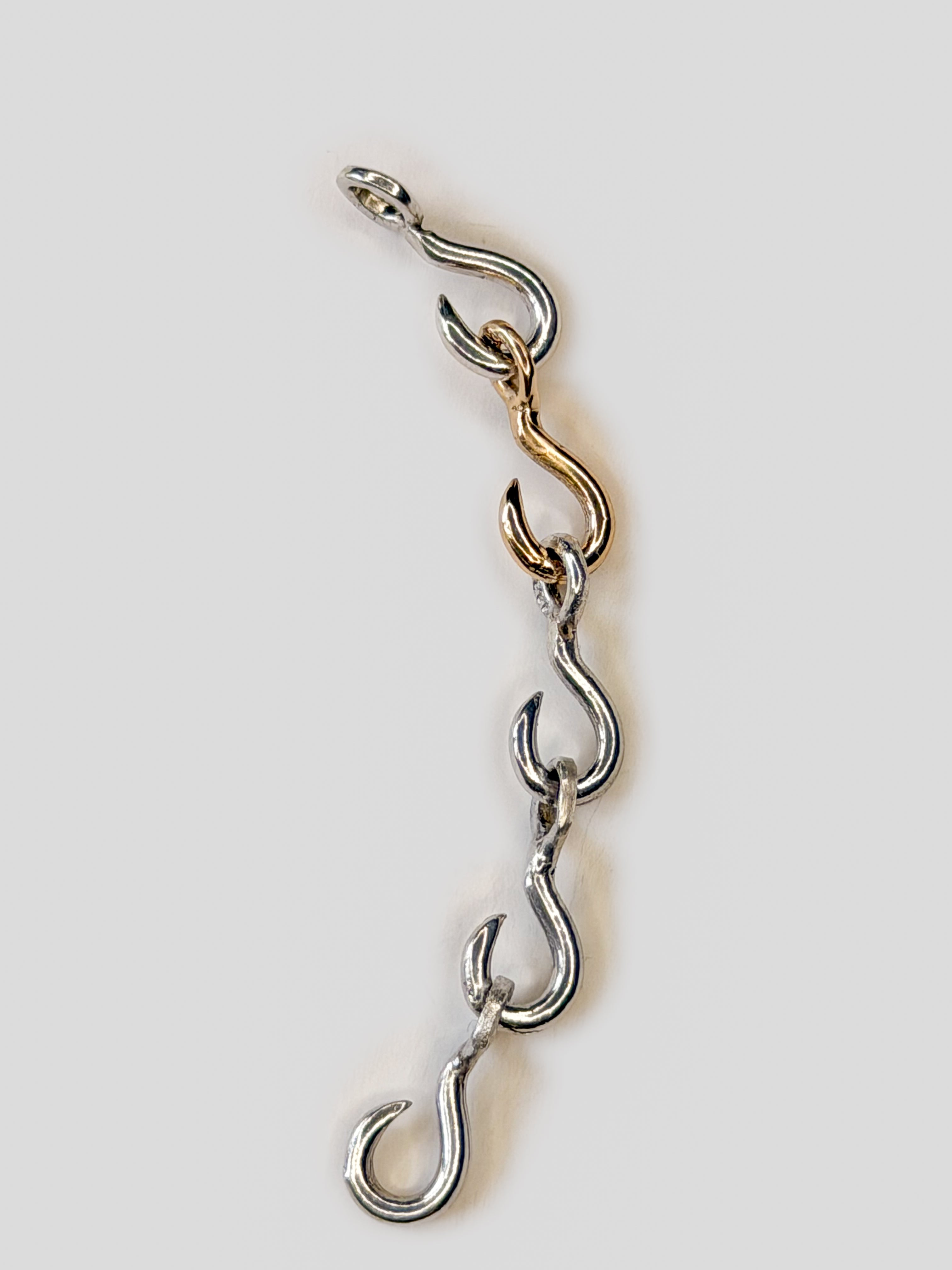 Hook charm sterling