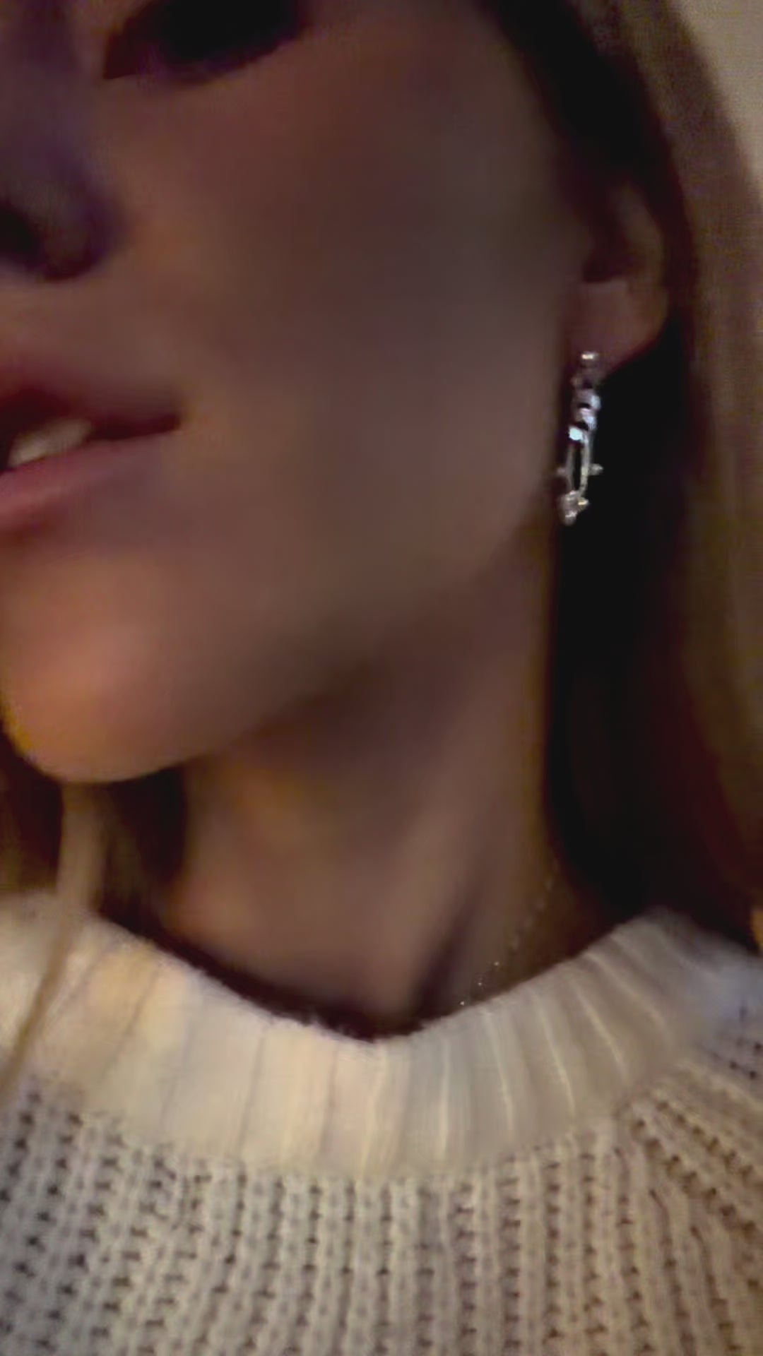 Lacy Bubble Chain Dangle Earrings