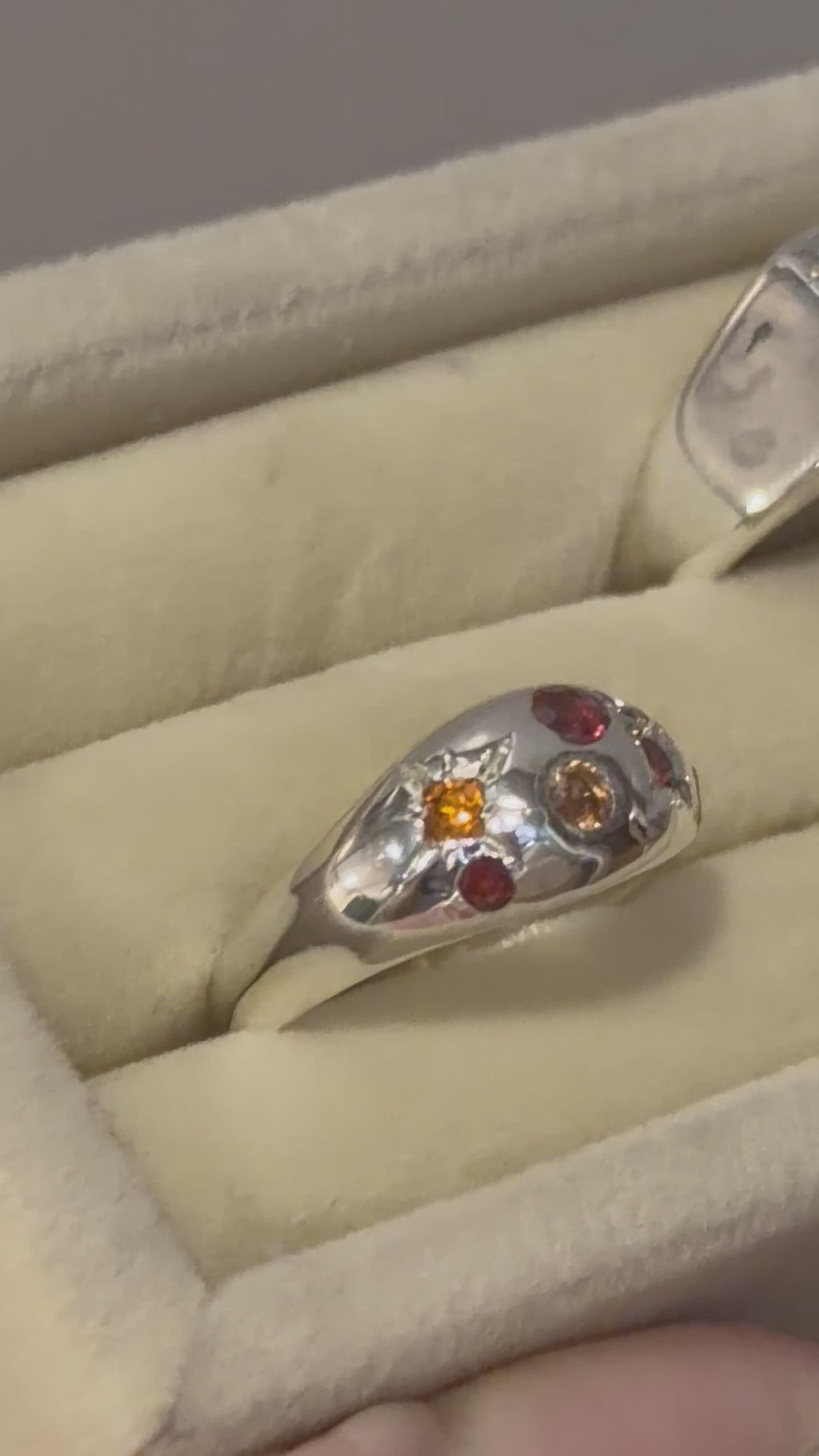 Sapphire Sunset dome ring