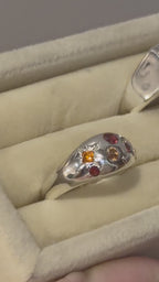 Sapphire Sunset dome ring