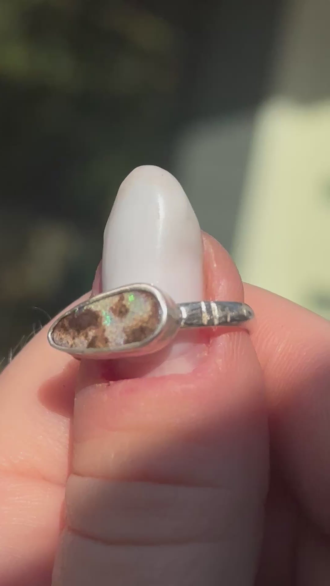 Australian Boulder Opal Ring size 5.5