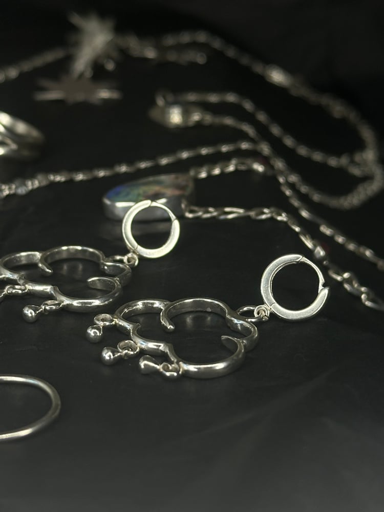 Rain Cloud huggie hoops