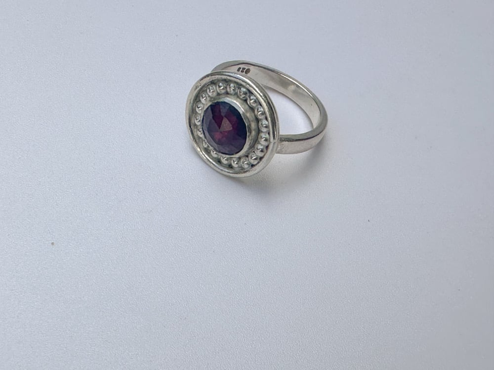Rhodolite Garnet Compass Ring