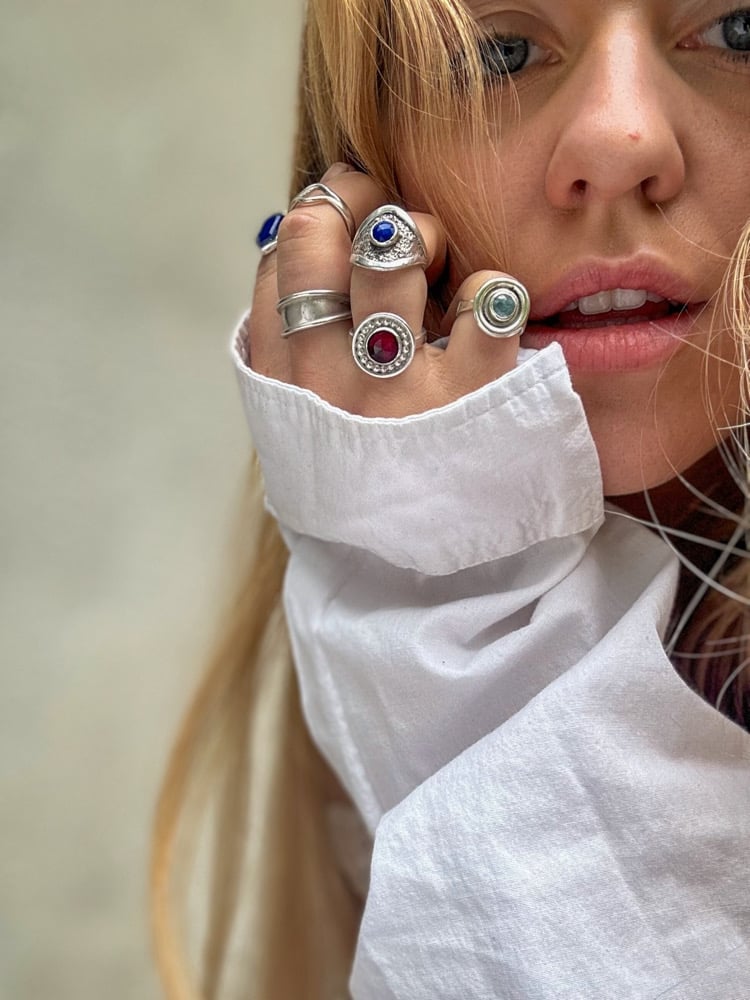 Rhodolite Garnet Compass Ring