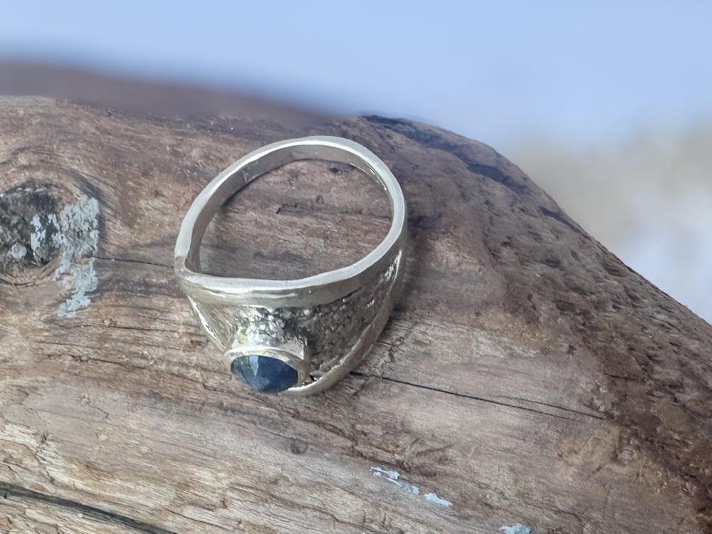 Star Dust Saddle Ring Sapphire